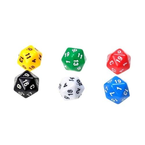 30-Piece Set of 20-Sided Dice for Board and Card Games