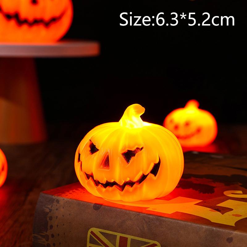 Креативный светодиодный ночник в виде тыквы на Хэллоуин, реквизит для ужасов в стиле «дом с привидениями», украшения для дома и вечеринки на Хэллоуин, подарки