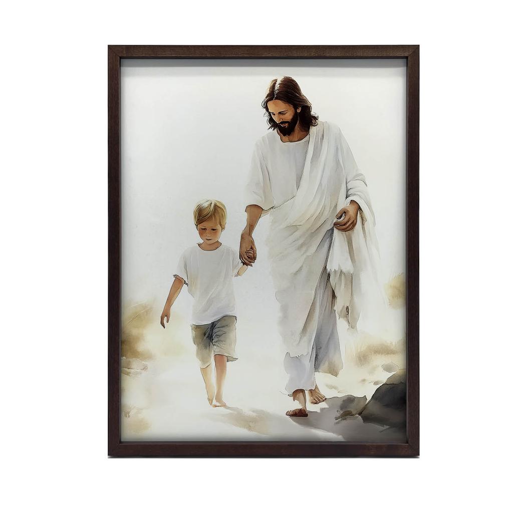 Plakat Wspólna Droga Z Jezusem Plakat Wspólna Droga Z Jezusem, 70X100 Cm, Rama Drewniana Ciemny Brąz, Papier Matowy 230 Gsm