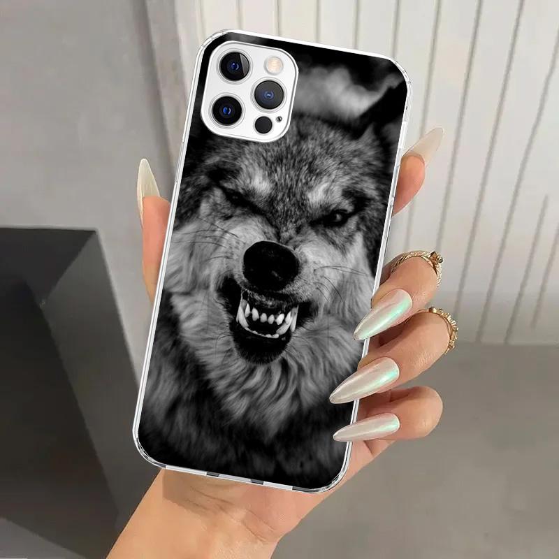 Чехол для телефона 'Злой Животный Волк Яростный' для Iphone 17 Air 16 15 Plus 14 13 Mini 12 11 Pro Max 16E 7 8 SE 2020 Мягкий Funda Печатный Корпус