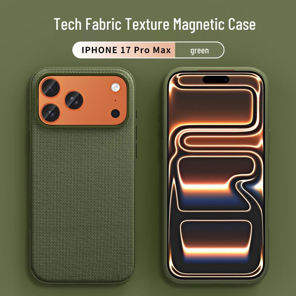 Официальный магнитный тканевый чехол для iPhone 17 Pro Max - Apple Tech Матовый защитный чехол с полным покрытием