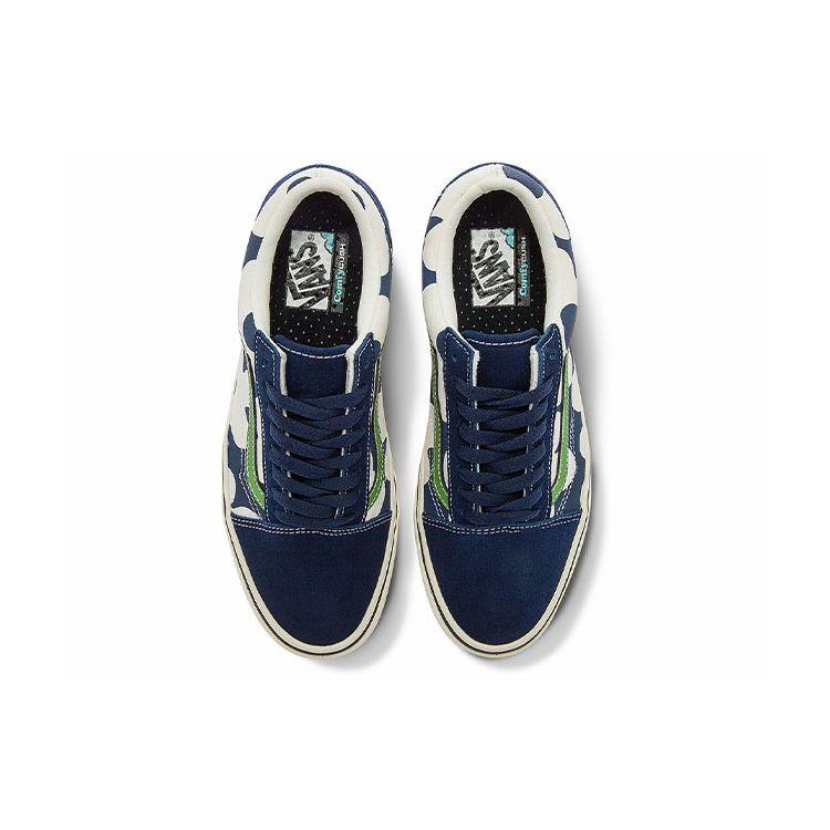 Vans Old Skool Floral Print Low Top Skate Shoes Unisex Sneakers Blue White VN0A5DYCB1U