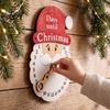 Xmas Advent Calendar Christmas Wooden Hanging Sign, 24 Days Welcome Sign with Rope, Festive Door Decoration Santa Countdown Decorations For