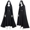 Star Wars Rey Cosplay Costume Black Hooded Long Dress Cloak Jedi Knight Halloween Party Outfit
