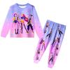 Pajama Sets Girls Children's Cartoon Print Long-sleeved Comfortable Soft Pajamas Set Loungewear