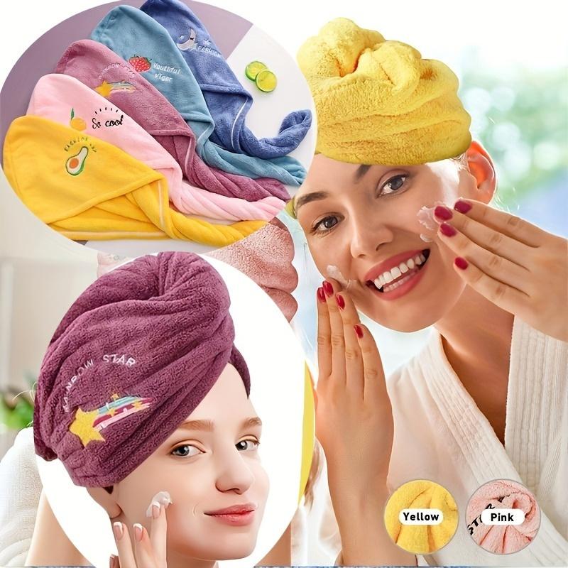 1pc Super Absorbent Quick Dry Microfiber Hair Towel Wrap Soft Polyester Fiber Turban for Women and Girls Efficient Lady Head Wrap for Drying Hair