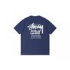 Футболка Stussy с коротким рукавом для подростков Свободный крой Хлопок 270 г Круглый вырез Повседневная одежда