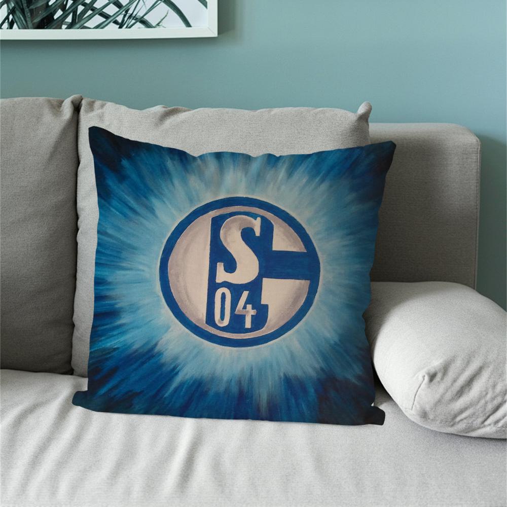 Football Club S-Schalke 04 Pillow Case For Sofa Bedside Table Bedroom Backrest Living Office Cushion Printed Square Multiple