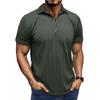 Men's Short Sleeved Knitted T-shirt Top With Round Neck Ribbed Pullover