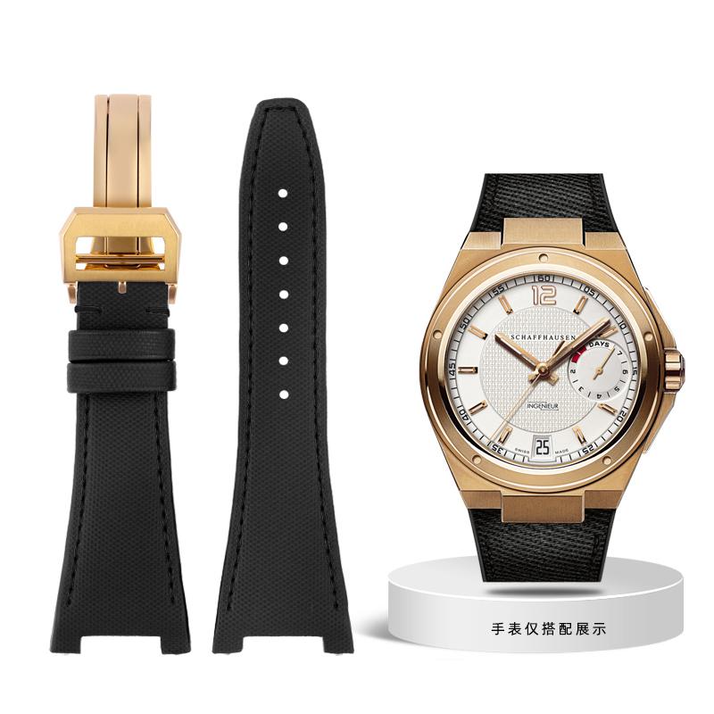 Нейлоновый кожаный ремешок для часов IWC Engineer, ремешок с вырезом, серия IW500501 IW378507 IW322703, черный спортивный холщовый ремешок для часов