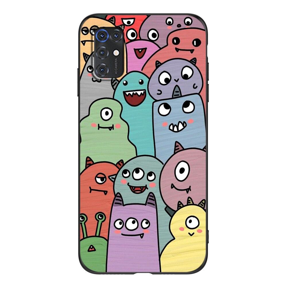 Для смартфона ZTE Blade V2020 задняя крышка черный чехол из ТПУ милый забавный