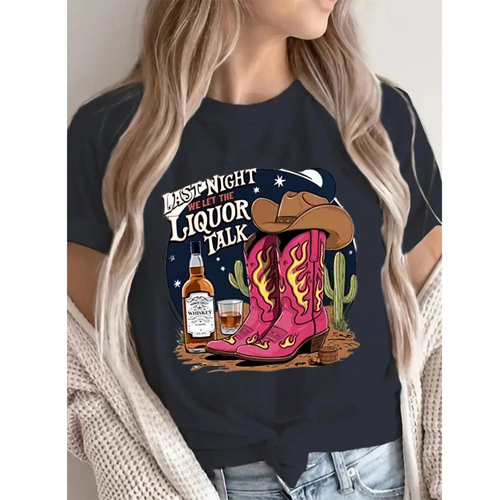 ZX TEE Футболка женская Ковбойка Летняя мода Девушка Сумка с принтом Женская футболка Повседневная с коротким рукавом Женская одежда Топ Футболка Белая футболка