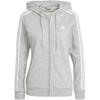 Casual Hooded Sports Zip Jacket Women Jackets Medium-Heather-Gray White GL0802