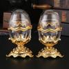 Nordic Toothpick Box with Lid Creative Alloy Egg-shaped Toothpick Holder for Kitchen Restaurant ornaments