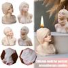 3D Ladies Candle Silicone Mold DIY Sweet Girls Portrait Plaster Decor Aromatherapy Mould Candle J7R7