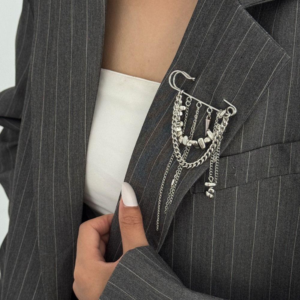 Необычная цепочка для брюк, ручная работа, кисточка-подвеска, брошь-цепочка с кисточкой, ювелирные аксессуары