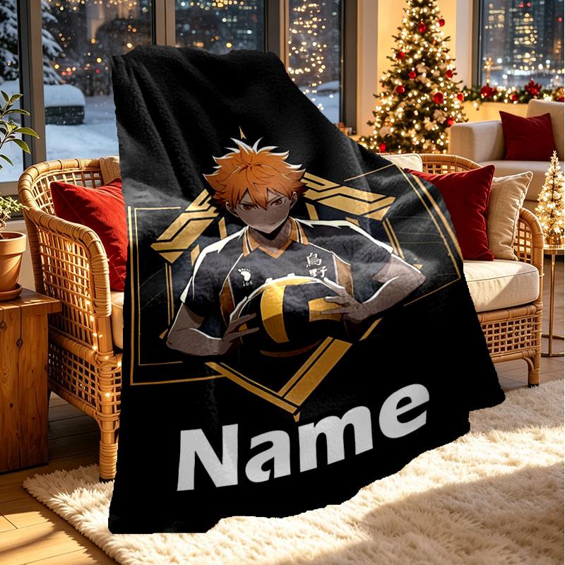 Custom Name Personalized Haikyu Print Blanket, Home Decor, Bedroom, Sofa, Camping, Couch, Gifts for Birthday Christmas