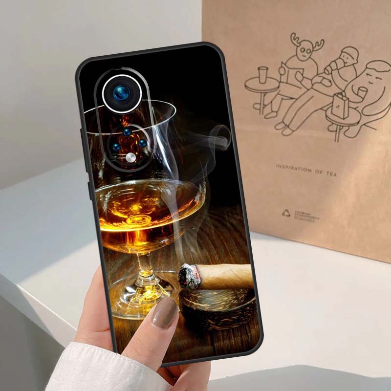Чехол для Honor Magic 7 Lite 5 6 8 Pro, Чехол для Honor 400 200 90 70 50 X8c X8b X9a X9b X9c X9d Win, Сигарный Виски Ледяной Напиток
