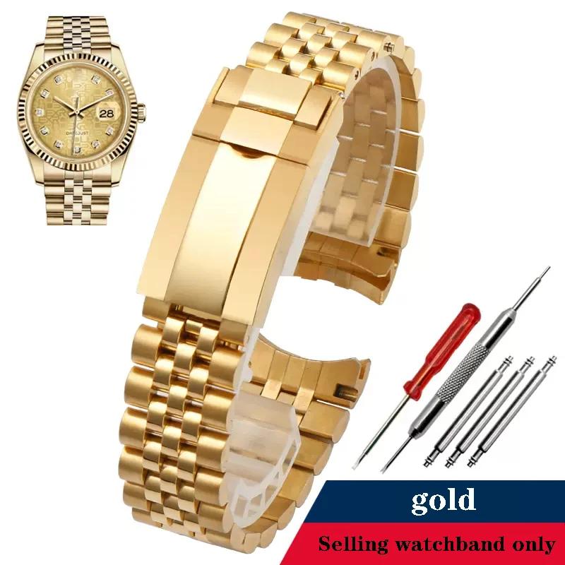 Watch Bracelet Band For Rolex Daytona Water Ghost Submariner Watch Chain 20mm Solid Stainless Steel Watch Accessories Straps