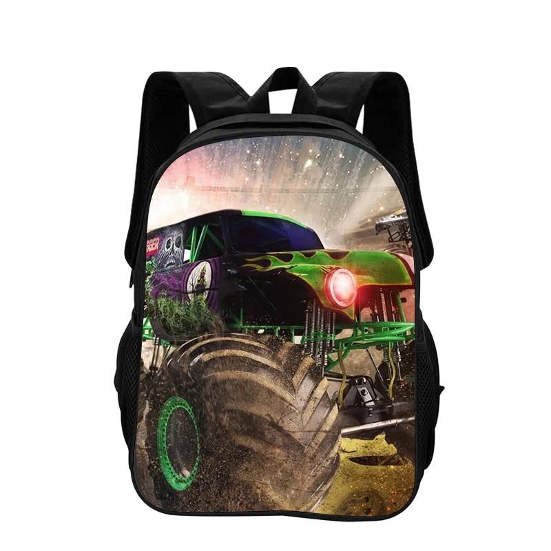 Рюкзак с принтом из мультфильма Monster Jam, Новый тренд, Большая вместимость, Лучший спутник в кампусе для учеников начальной и средней школы