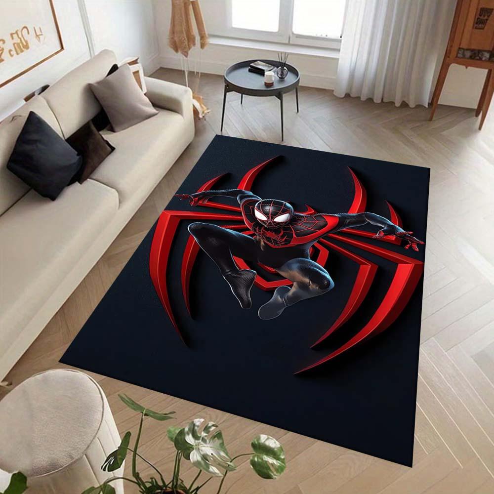 JIT 1pc Spider-Man Rug - Non-Slip, Machine Washable Polyester Carpet for Living Room, Bedroom, Bathroom & Laundry - Comfortable Home Decor