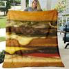 A Big Mac Burger-Themed Blanket, a Vibrant All-Season Throw Featuring Iconic Characters And Landmarks, Perfect for The Sofa, Bed, Camping, And Travel,