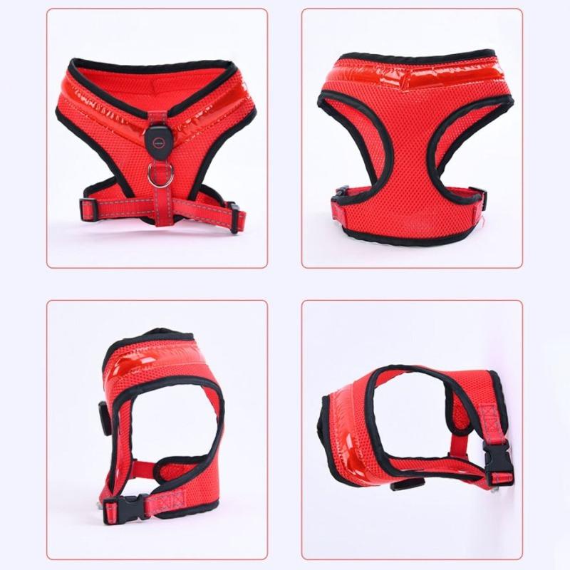1pc Pet Dog Supplies Luminous Pet LED Harness Rechargeable Waterproof Dog Traction Harness Breathable Dog Vest Walking The Dog