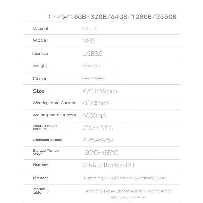 USB3.0 Высокоскоростной U-диск, двойного назначения для мобильного телефона и компьютера, Apple, Micro, Type-C Многофункциональный «четыре в одном»