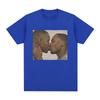 Funny Two Men Kissing Meme T Shirt Men Women Fashion Hip Hop Vintage T-shirt 100% Cotton Casual Loose Short Sleeve T-shirts Tops