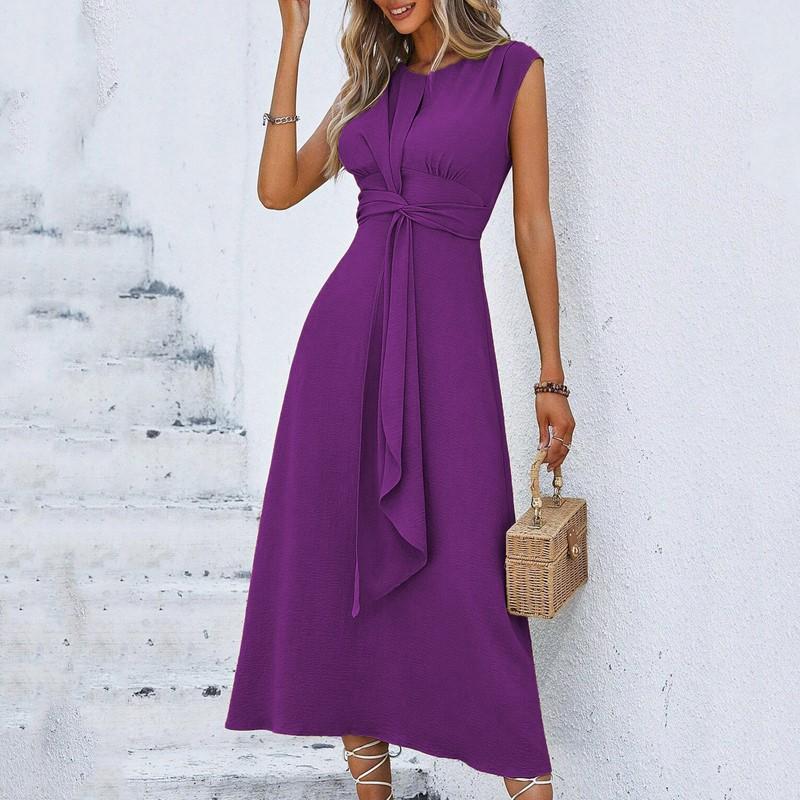 Новое винтажное платье без рукавов больших размеров для женщин, повседневное свободное длинное летнее платье