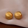 Популярные серьги-шарики с brushed покрытием нишевый дизайн холодный ветер застежка для уха гальваническое покрытие из настоящего золота ухо