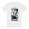 Bruce Lee Unisex Adult Black and White 2 T-Shirt