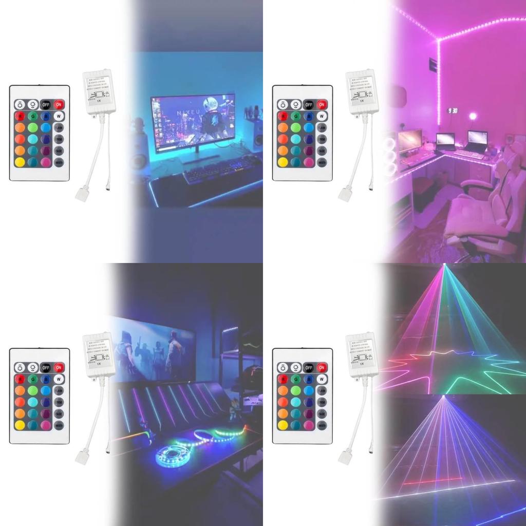 Led Rgb Light Strip Controller With Ir Remote For Home Decor And Dimming