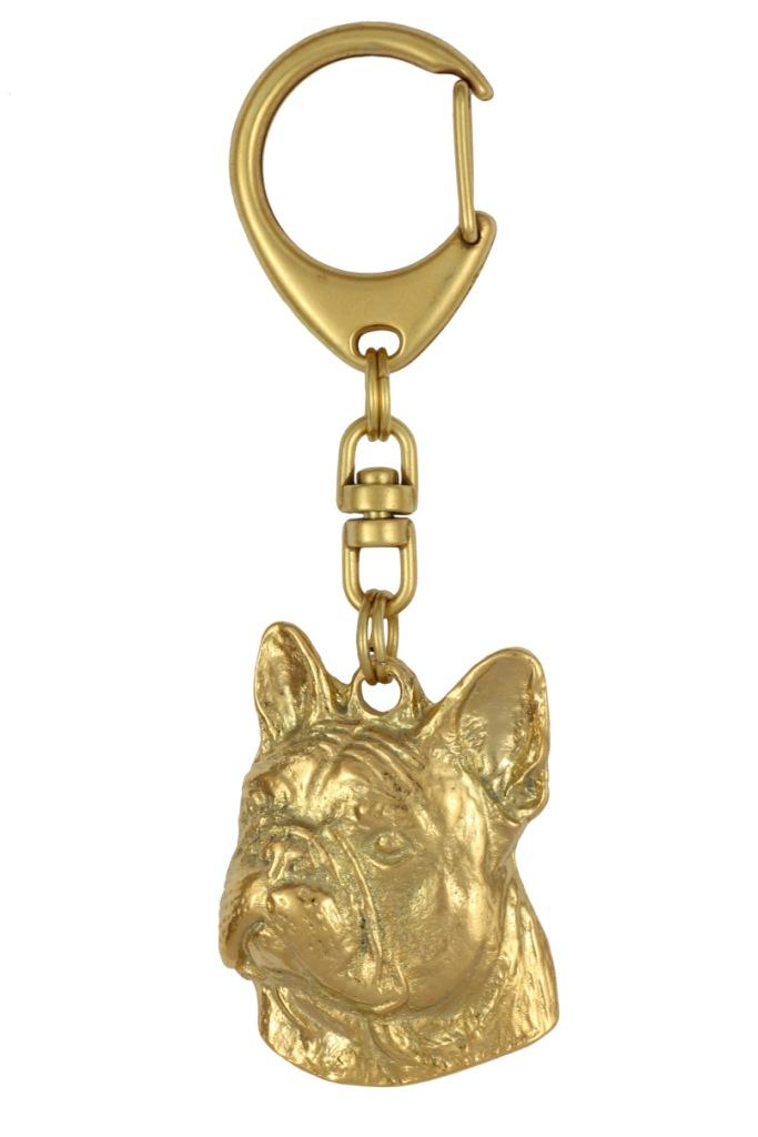 Buldog Francuski Ii - Brelok I Naszyjnik Z Psem W Pudełku, Produkt Pozłacany Wysokiej Jakości, Marka Art-Dog