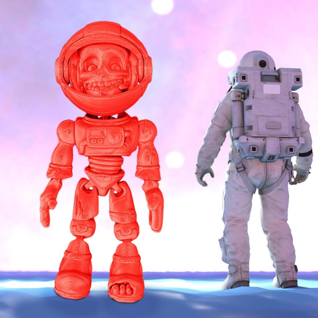 3D-печатная фигурка скелета астронавта, шарнирная игрушка, три цвета