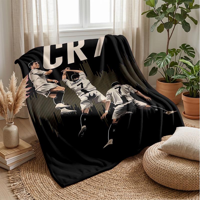 Cristiano Ronaldo Theme blanket Soft Flannel Blanket Plush Throw Blanket Cozy Sofa Bed Blanket for Home Decor