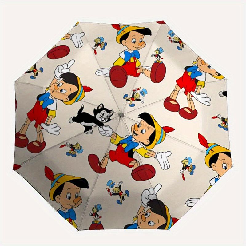 1pc Pinocchio Automatic Umbrella 8-Bone Design Compact Gear for Outdoor Travel,Perfect Gift for Friends' Birthdays yy250809028