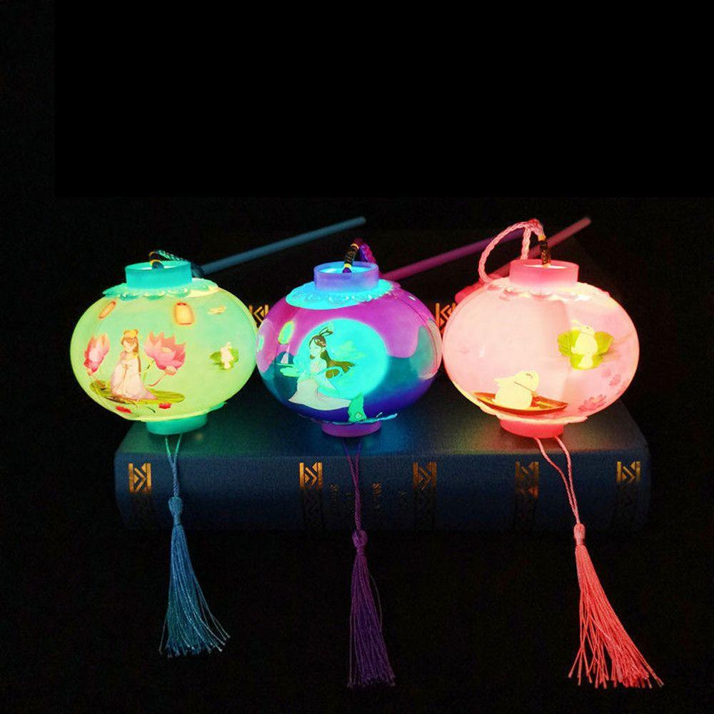 Kids Round Cylinder Pendant Party Gift Children Toys Mid-autumn Lamp LED Lanterns Festival Lanterns