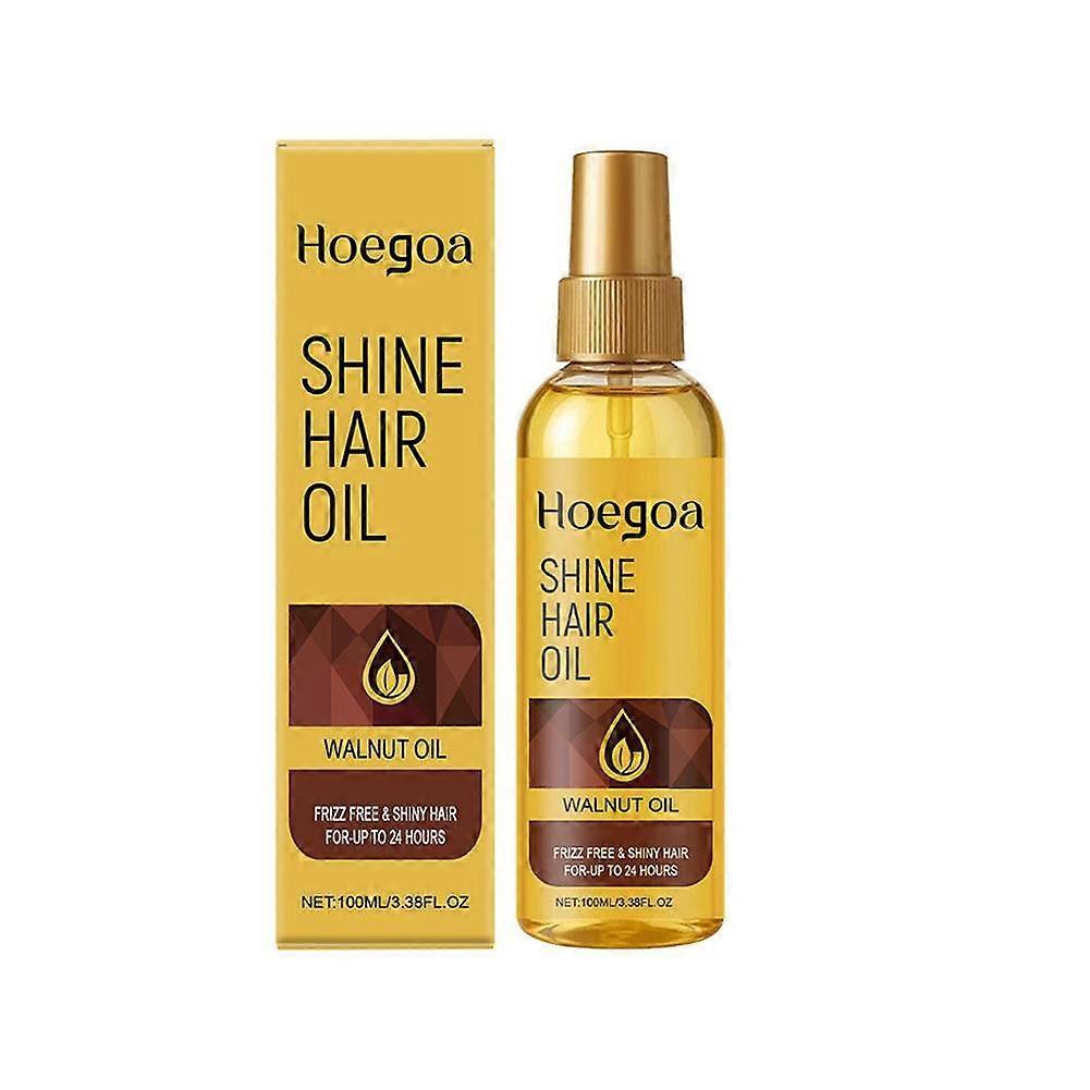 Walnut Hair Shine Essential Oil Smooth Manageable Moisturizing Dry Frizz Nourishing Moisturizing Non-Greasy Fragrance HG-A03-0632-01 100ml