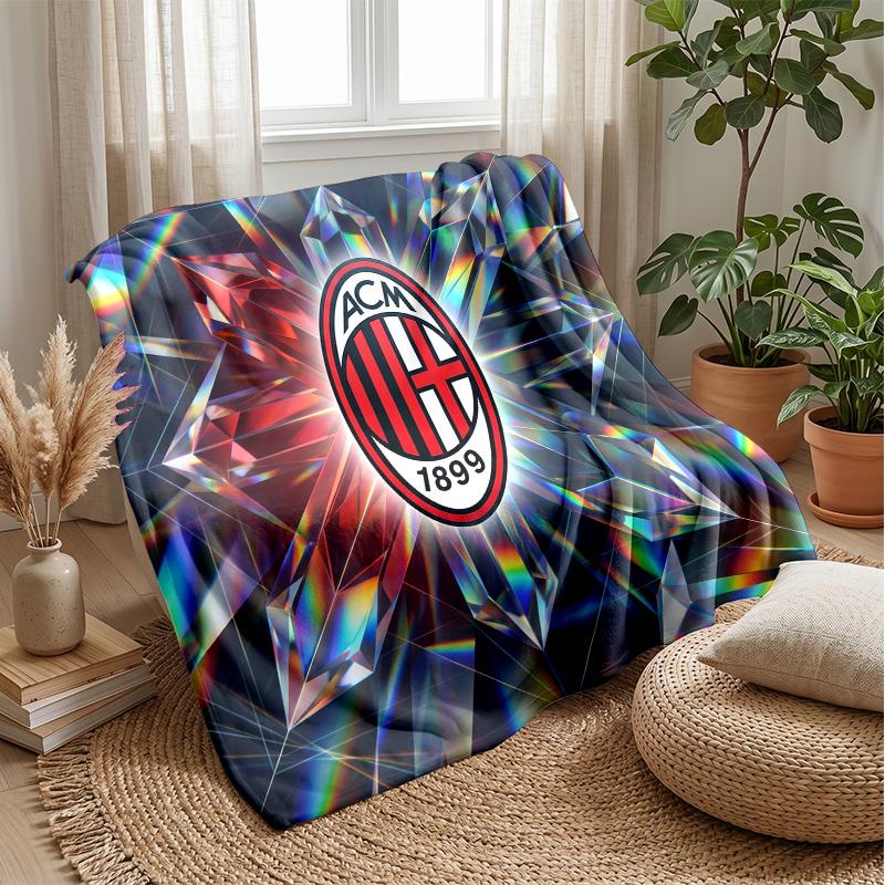 AC Milan Theme blanket Soft Flannel Blanket Plush Throw Blanket Cozy Sofa Bed Blanket for Home Decor