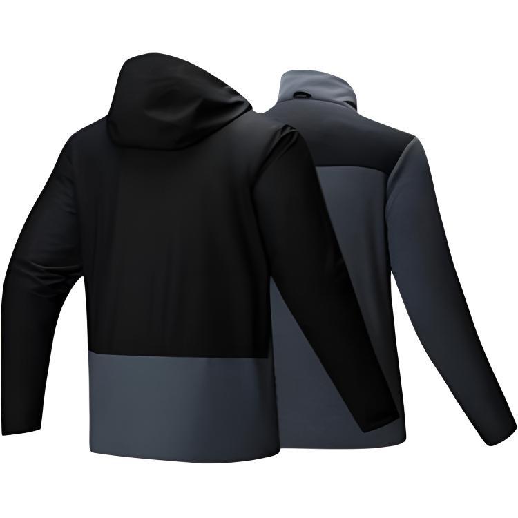 Anta Waterproof, Windproof, And Abrasion Resistant Windbreaker Jacket Men's Gray/Basic Black 952447612-4