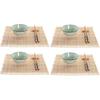 Sushi Set - DKD Home Decor - Multicolor - Bamboo and Stoneware - Dimensions 33x64.5x32.5 Cm - Rectangular