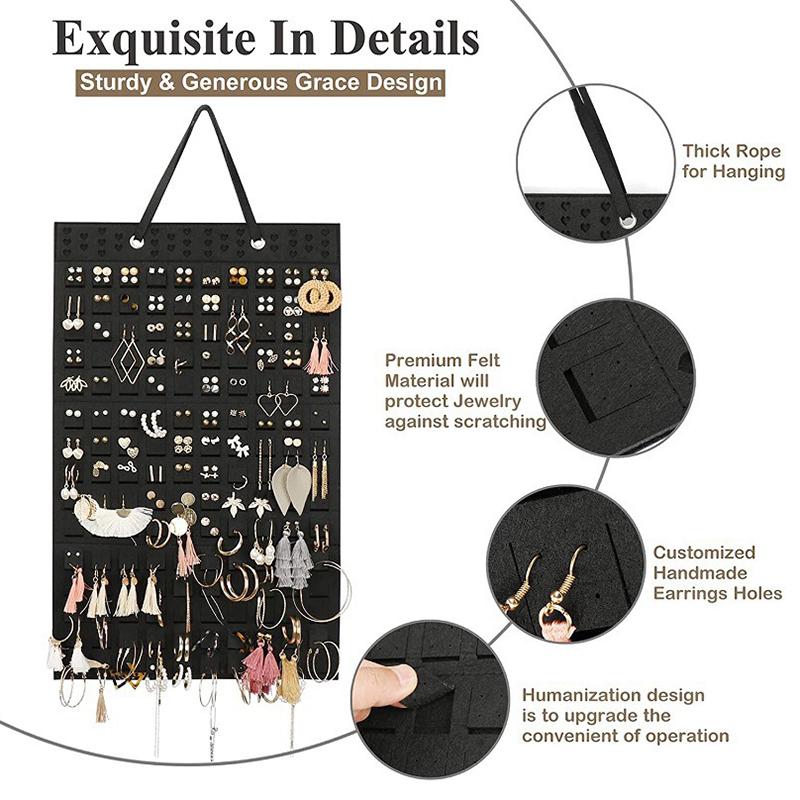 Wall Hanging Brooch Display Stand Felt Enamel Pin Badge Button Storage Holder Necklace Earring Hanging Organizer