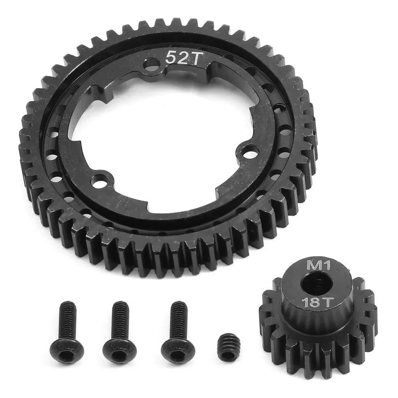 Steel 46T 50T 52T 54T Spur Gear with M1 18T Pinion Gear 6447 6449 for Traxxas 1/5 X-Maxx 1/7 XO-1 1/10 Maxx 1/10 E-REVO 2.0V