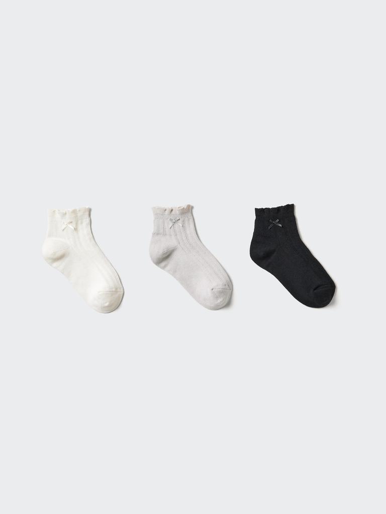 Uniqlo Короткие носки для девочек из Японии, 3 упаковки