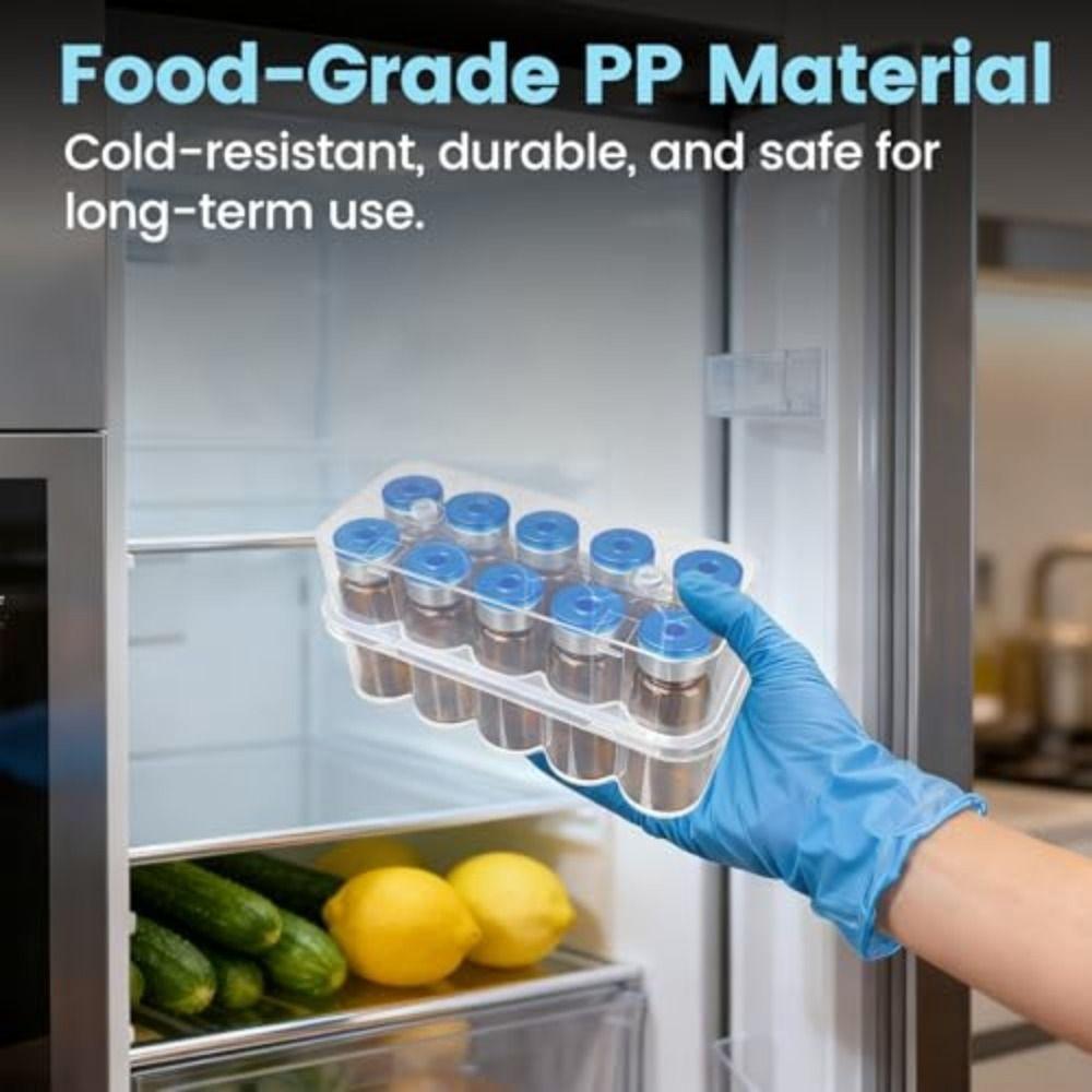 штабелируемый ящик для хранения микропробирок, 10 ячеек, контейнер для криопробирок, кейс для хранения виал, органайзер для холодильника