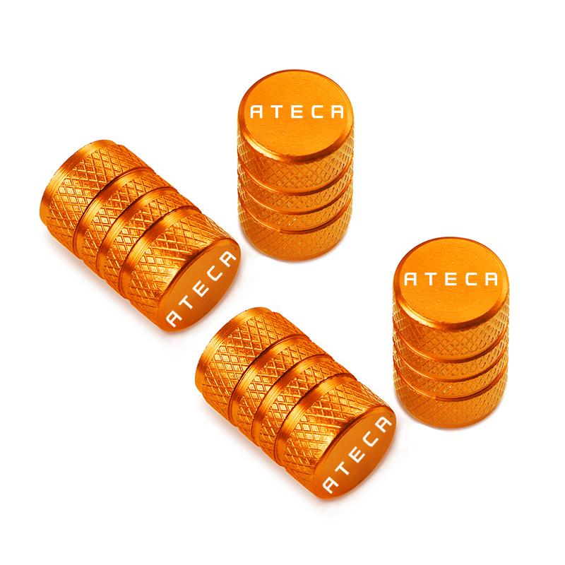 cwbn1 Car Wheel Tire Valve Caps Tyre Stem Covers Airdust Waterproof For Seat Ateca Accessories