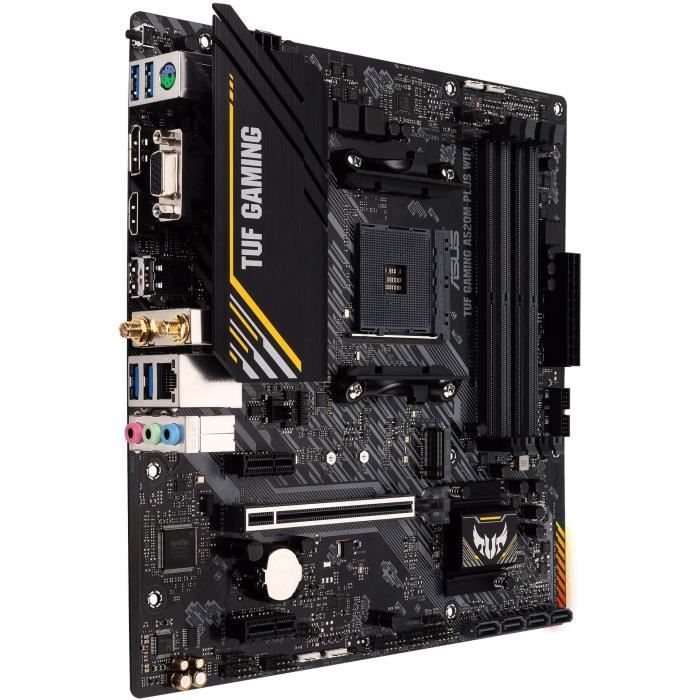 Carte mère - ASUS - TUF GAMING A520M-PLUS WIFI - AMD A520 - Emplacement AM4 micro ATX