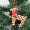 Christmas Tree Cute Elk Decorations Hanging Pendant Soft Pottery Deer Craft Ornament Xmas Ornaments for Home New Year