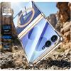 Чехол для складного телефона Galaxy Z Flip 8 с защитой шарнира, встроенной защитой экрана и защитой камеры - Золотой